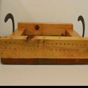 Vintage Western handmade horsehoe wood tray